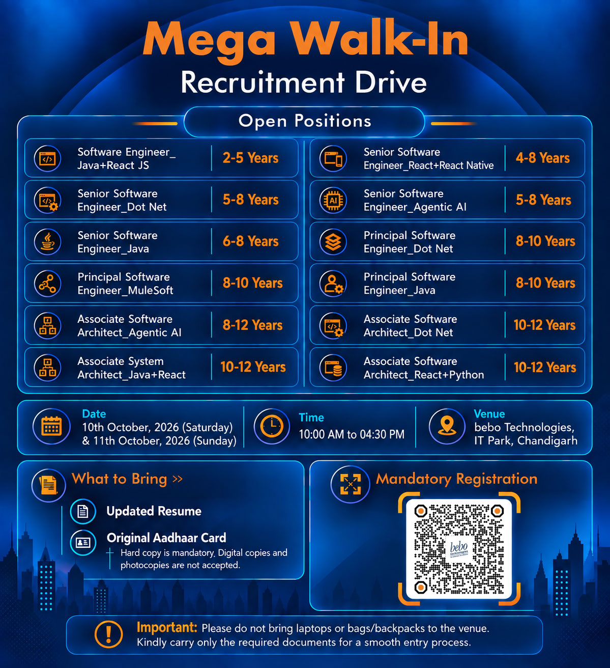 Walk-in @ bebo Technologies